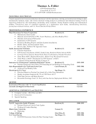 Resumes For Electricians Industrial Electrician Resume Projects