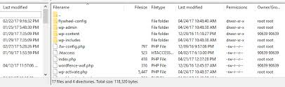folder permissions error in wordpress