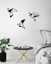 Geometric Birds Metal Wall Art Decor