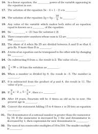 equations word problems worksheet