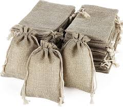 50pcs hemp linen sachet pouches burlap