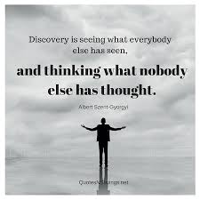 Albert Szent-Gyorgyi quote: Discovery is seeing what everybody ... via Relatably.com