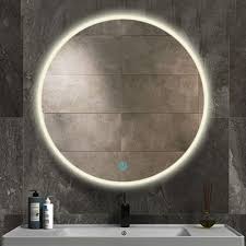 24 Inch Bathroom Led Round Mirror Anti