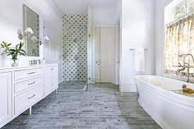 gray slate sgered bath floor tiles