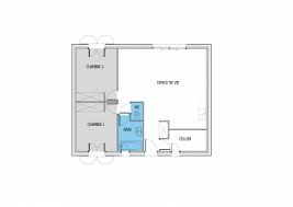 plan maison avec 2 chambres sans garage