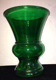 Vase Vintage Green Glass