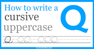 cursive q how to write a capital q in