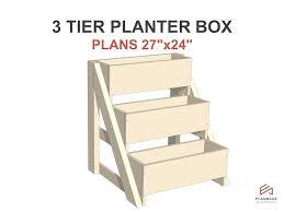 3 Tier Planter Box Plans 27x24 In Diy