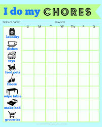 10 Chores For Preschoolers A Printable Chore Chart