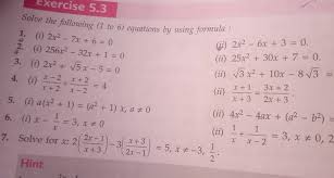 Equations By Using Formula
