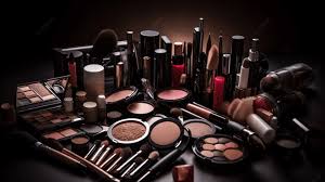 dark background cosmetics makeup tools