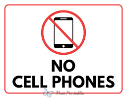 Free Printable No Cell Phone Sign gambar png