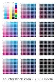 Cmyk Press Color Chart Vector Color Palette Cmyk Process