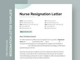 nurse resignation letter free google