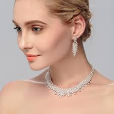 diamond crystal jewelry sets for women