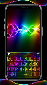 led neon glow keyboard background for