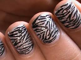 zebra nails easy short nail art