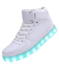 Monika Creations 11 Led Lights White High Top Casual Shoes
