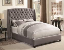£30 extra if you want board base instead of slat. Pissarro 300515 Wingback Grey Upholstered Fabric Bed Coaster Furniture