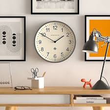 Medium Modern Grey Wall Clock Kitchen