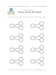 blank number bonds practice worksheet