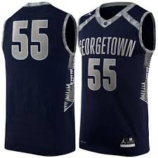 55 Georgetown Hoyas Nike Authentic Basketball Jersey Navy