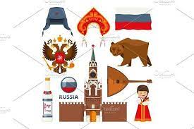 Russian bear one of russias' favorite animals is the bear, a hero of many legends and fairytales. Set Of Different Traditional National Symbols Of Russia Moscow National Symbols Symbols Russian Culture
