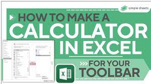 how to make a calculator in excel for