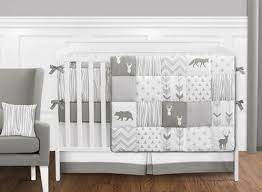 Grey And White Crib Bedding Flash S