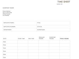 Timesheet Template Free Download For Word Excel And Pdf