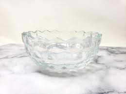 Vintage Glass Bowl Fostoria Clear Glass