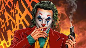 Joker smoking with gun Wallpaper ID:6292