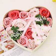 Zhutao สบู่รูปทรงดอกไม้รูปหัวใจกล่องของขวัญกุหลาบวันวาเลนไทน์วันเกิดของขวัญแฟน