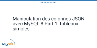 manition de tableau au format json