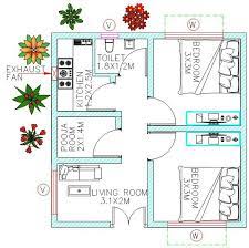 East Facing 2bhk House Vastu Plan With Pooja Room gambar png