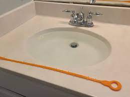 unclog a bathroom sink drain