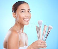 skincare beauty and makeup brush for