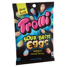 trolli gummi candy sour brite eggs 4 oz