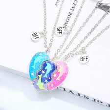 best friends f magnetic necklace