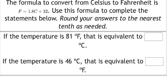 The Formula To Convert From Celsius To