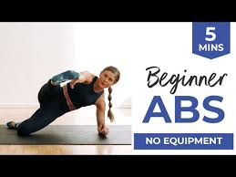 5 minute beginner ab workout video