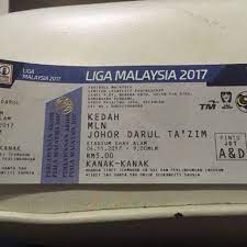 72,000 tiket akan dijual bagi perlawanan akhir piala malaysia antara kedah dan jdt yang berlangsung pada 4 november ini di stadium shah alam. Tiket Kanak Kanak Final Piala Malaysia 2017 Tickets Vouchers Event Tickets On Carousell