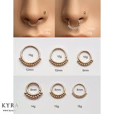 Fake Septum Ring With Rose Gold Plated Cz