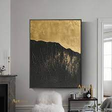 Extra Large Gold Painting On Canvas