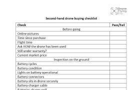 a second hand drone free checklist