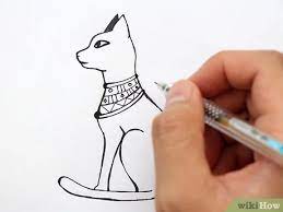 Below the center, we place another auxiliary line. How To Draw Bastet In Cat Form With Pictures Wikihow