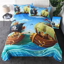 Cartoon Pirate Ship Bedding Set