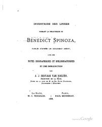 The book of jubilees purports to be a divine revelation to moses. Inventaire Des Livres Formant La Bibliotheque De Benedict Spinoza 1888 Edition Open Library