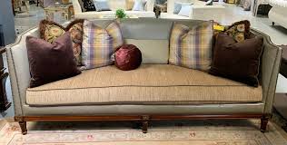 kensington leather and fabric sofa