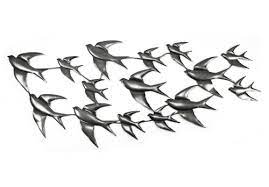 Metal Wall Art Flight Of Swallows